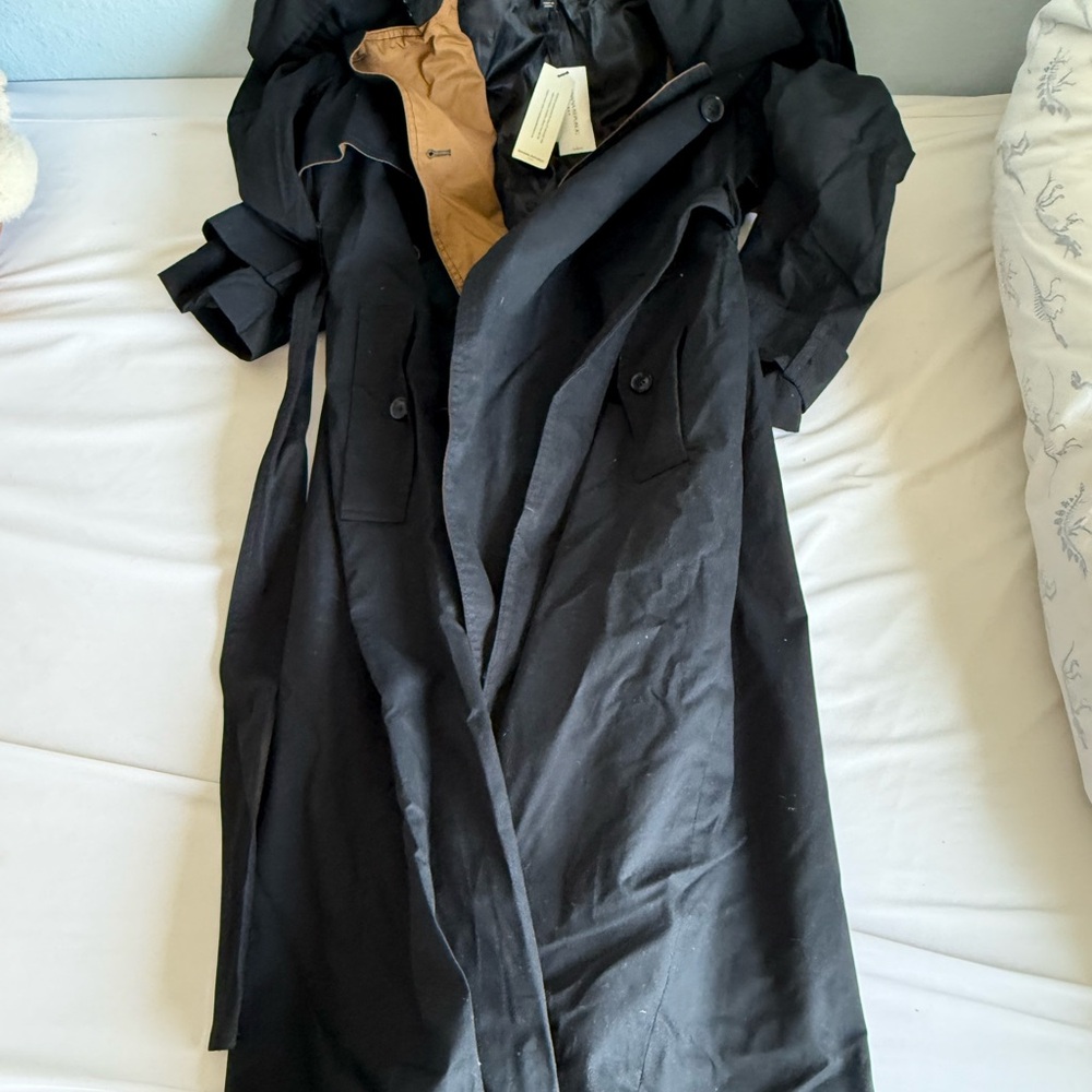 Banana Republic Black/Brown Trench Coat